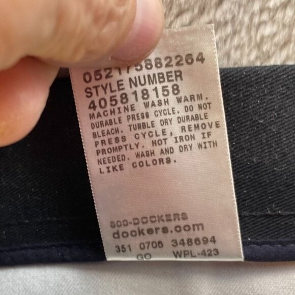 Dockers Men's Pants Size 36x32 Classic Straight Flat Front Casual Black Cotton - Picture 9 of 11